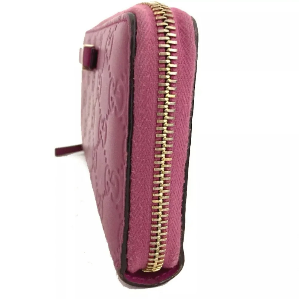 💖GUCCI Shima GG Guccissima Logo Leather Zippy Around Long Wallet  /N2464 - Picture 10 of 11